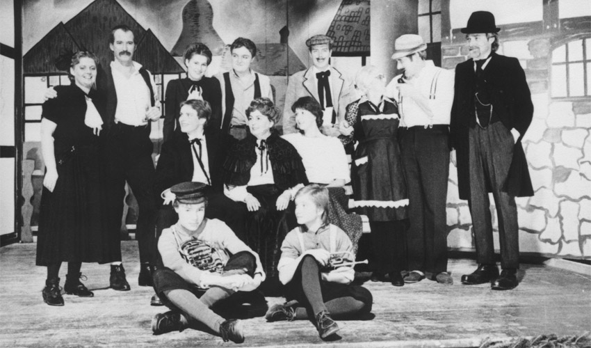 Das Theaterensemble in "Drüdchen" 1987